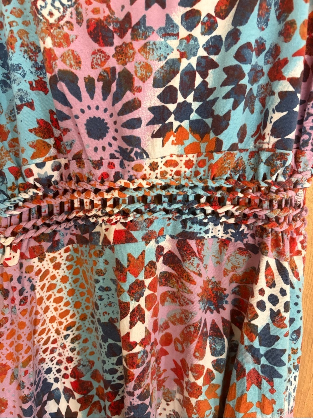 Multicolor Floral Hi-Low Sundress with Spaghetti Straps Size S - Picture 6 of 9